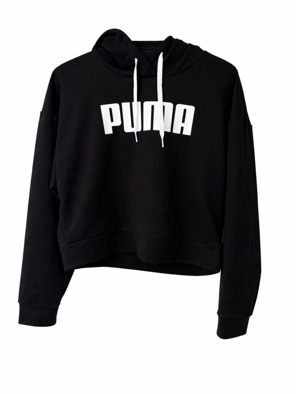 PUMA Black Cropped Hoodie – Women’s Small